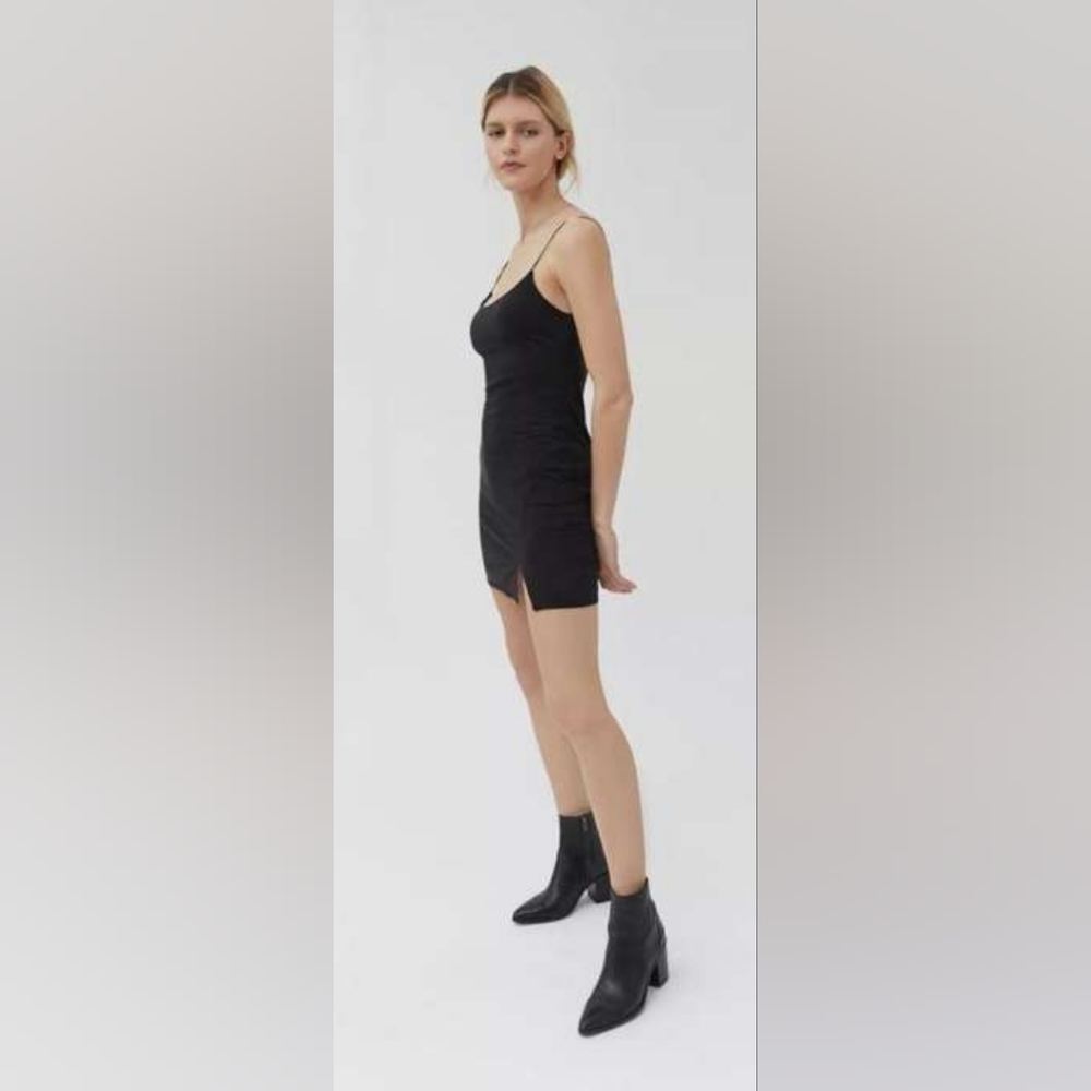 Urban Outfitters - Strappy Soho Cupro Bodycon Mini Dress | Size Medium, Black - Picture 3 of 15